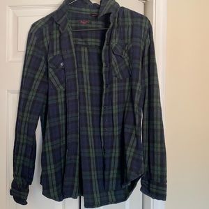 Plaid button up. Size large